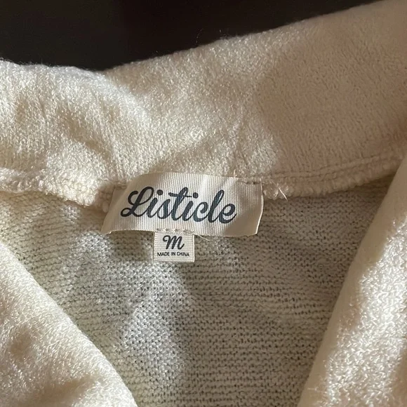 Listicle Ivy Shawl Collar Top Size Medium - Picture 8 of 11